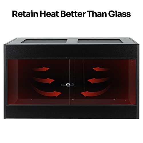 50 Gallon Reptile Wood Enclosure with Double Hinge Doors & Top Ventilation