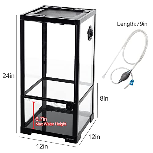 Reptizoo 15-Gallon Glass Terrarium with Gravel Cleaner Set