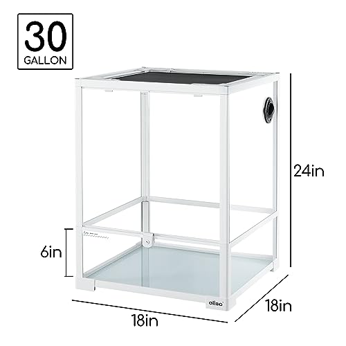 30 Gallon Full View Glass Terrarium for Reptiles