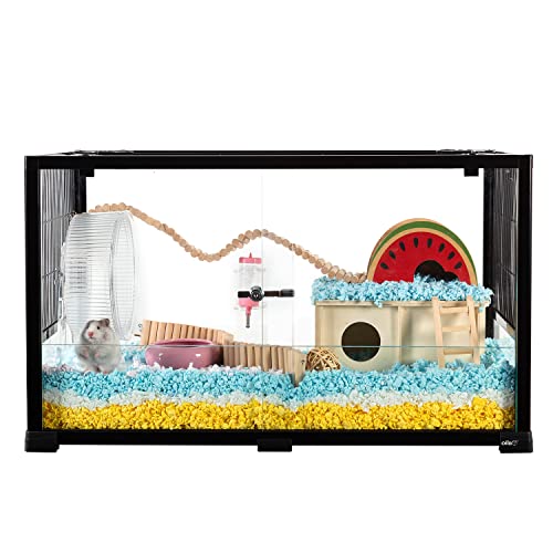 Deluxe Large Glass Cage for Gerbils and Hamsters